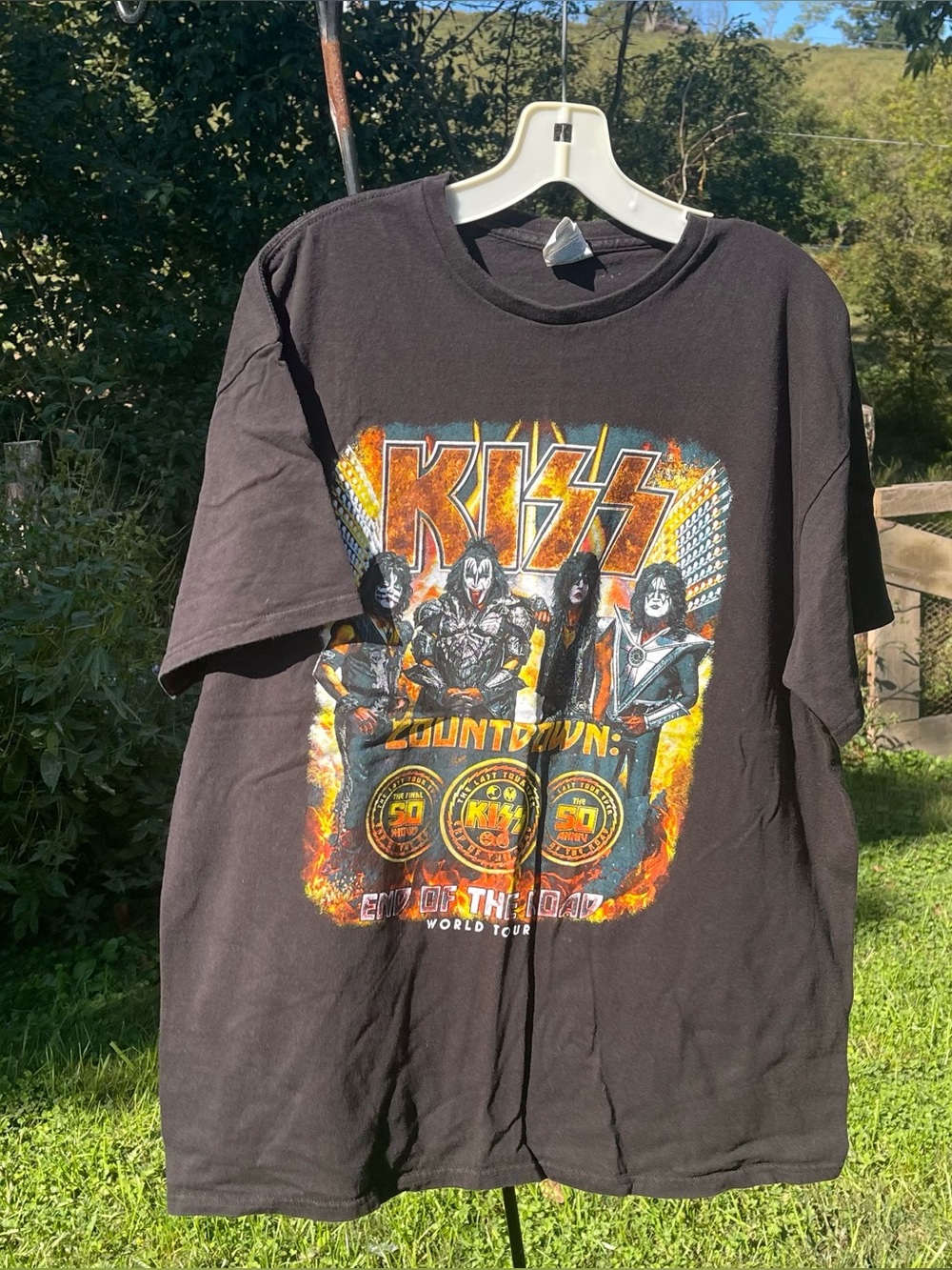 KISS Black Graphic Band T-Shirt - Countdown World Tour 2023 Final Show